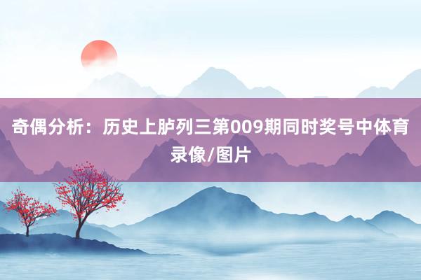 奇偶分析：历史上胪列三第009期同时奖号中体育录像/图片