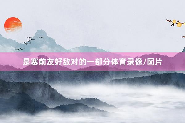 是赛前友好敌对的一部分体育录像/图片
