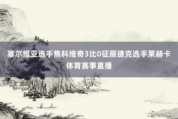 塞尔维亚选手焦科维奇3比0征服捷克选手莱赫卡体育赛事直播