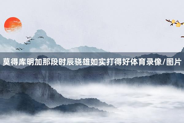 莫得库明加那段时辰骁雄如实打得好体育录像/图片
