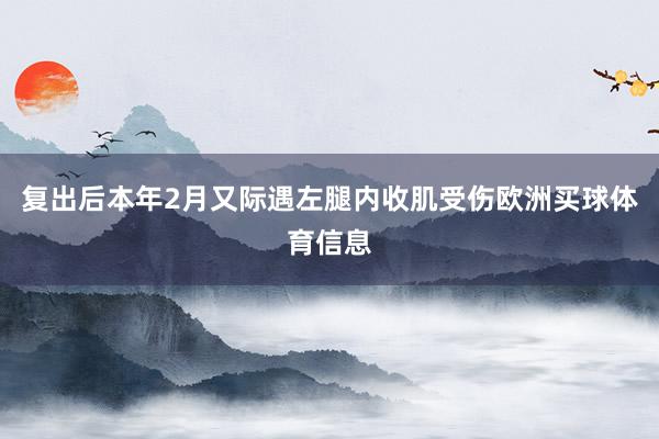 复出后本年2月又际遇左腿内收肌受伤欧洲买球体育信息