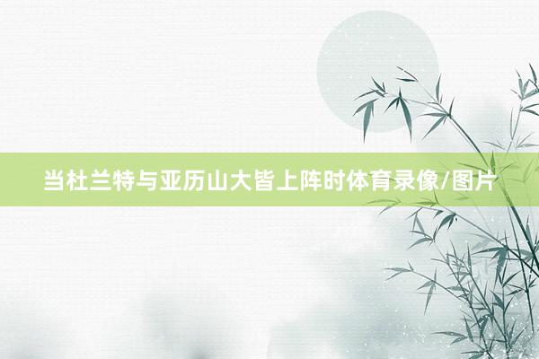 当杜兰特与亚历山大皆上阵时体育录像/图片