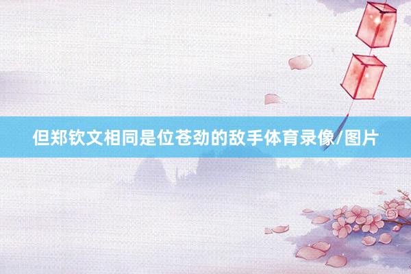 但郑钦文相同是位苍劲的敌手体育录像/图片