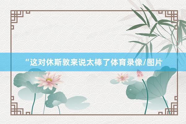 “这对休斯敦来说太棒了体育录像/图片