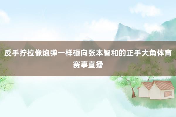 反手拧拉像炮弹一样砸向张本智和的正手大角体育赛事直播