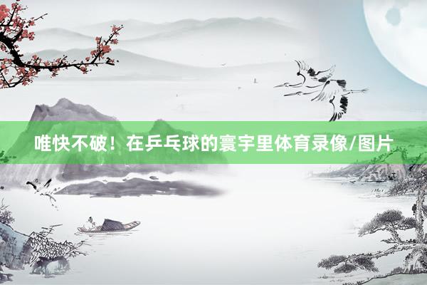 唯快不破！在乒乓球的寰宇里体育录像/图片