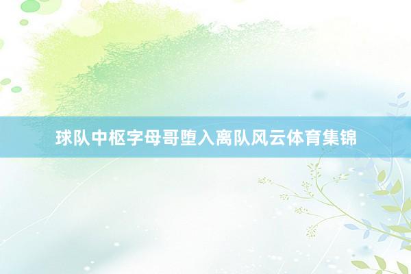 球队中枢字母哥堕入离队风云体育集锦