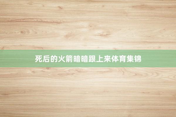 死后的火箭暗暗跟上来体育集锦