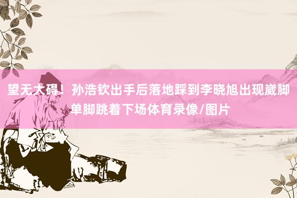 望无大碍！孙浩钦出手后落地踩到李晓旭出现崴脚 单脚跳着下场体育录像/图片