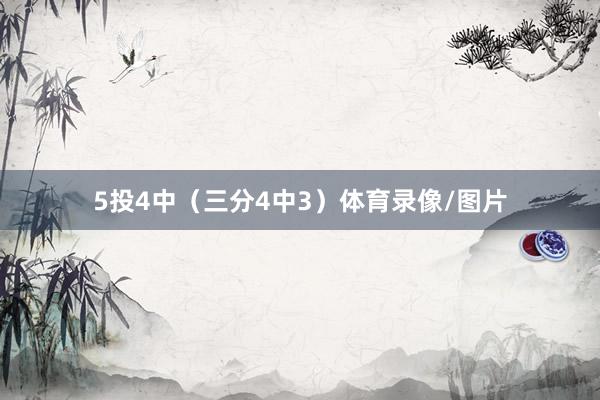5投4中（三分4中3）体育录像/图片