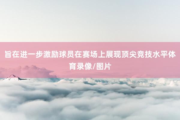 旨在进一步激励球员在赛场上展现顶尖竞技水平体育录像/图片