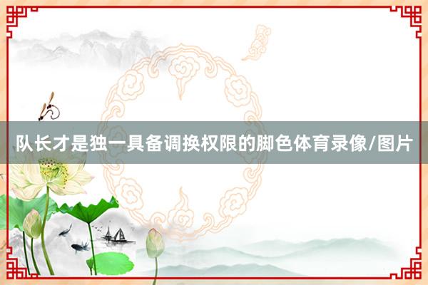 队长才是独一具备调换权限的脚色体育录像/图片
