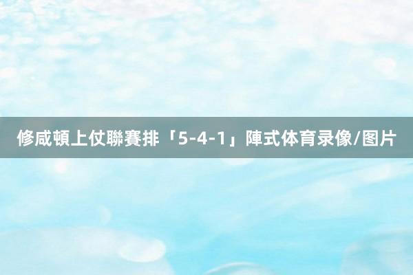 修咸頓上仗聯賽排「5-4-1」陣式体育录像/图片
