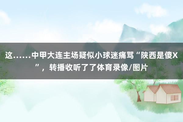 这……中甲大连主场疑似小球迷痛骂“陕西是傻X”，转播收听了了体育录像/图片