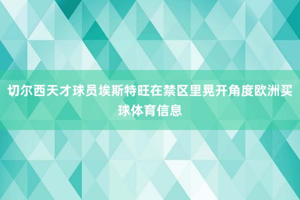 切尔西天才球员埃斯特旺在禁区里晃开角度欧洲买球体育信息
